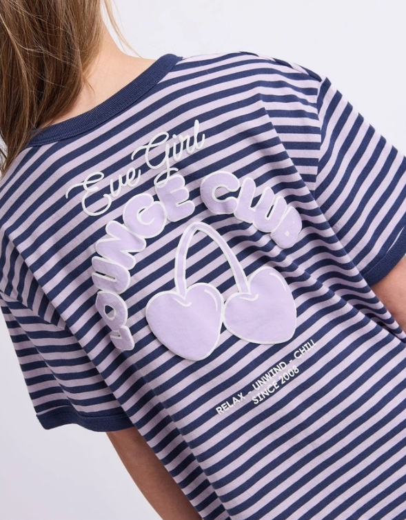 Load image into Gallery viewer, Eve Girl Lounge Club Stripe Tee
