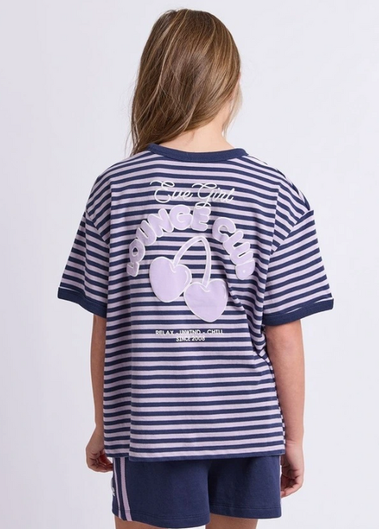 Eve Girl Lounge Club Stripe Tee