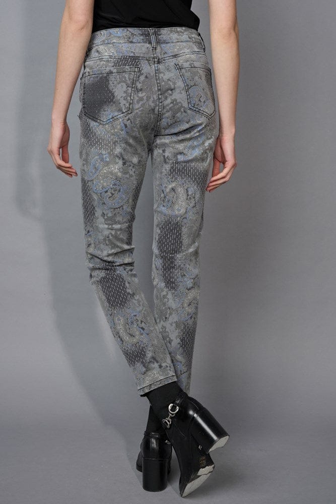 Load image into Gallery viewer, Picadilly Womens Slim Leg Full Length Printed Jeans
