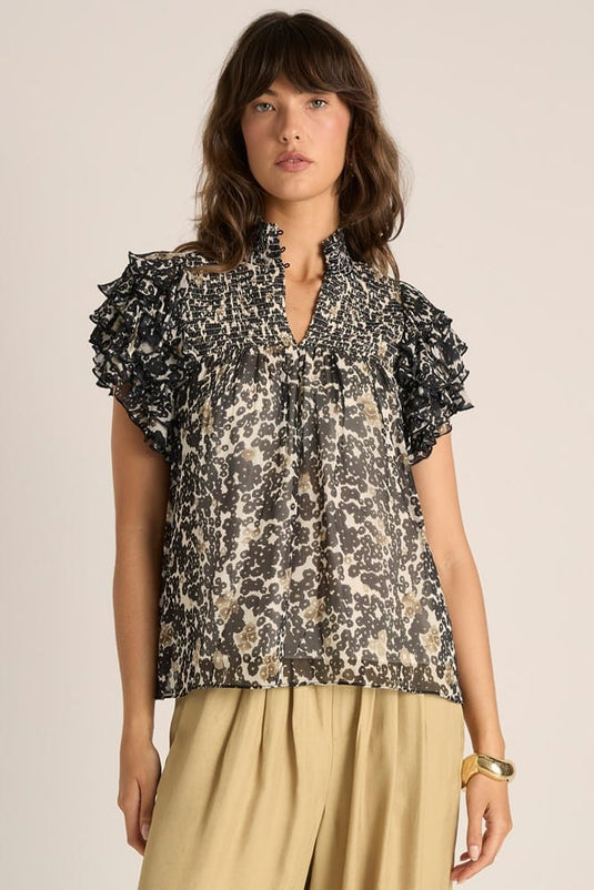 Fate & Becker Womens Lara Frill Top