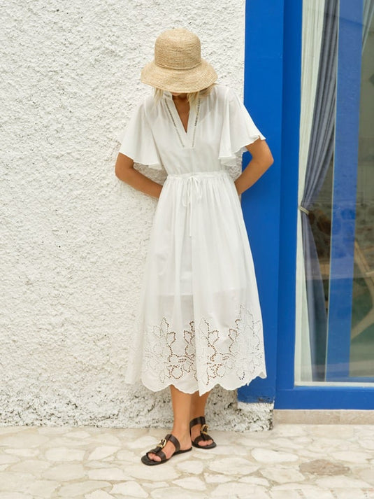 Fate & Becker Womens Maribel Midi Dress - White