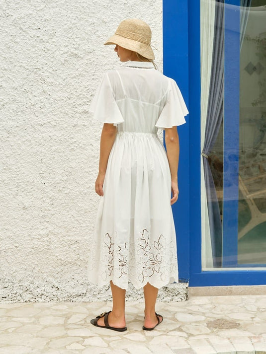 Fate & Becker Womens Maribel Midi Dress - White