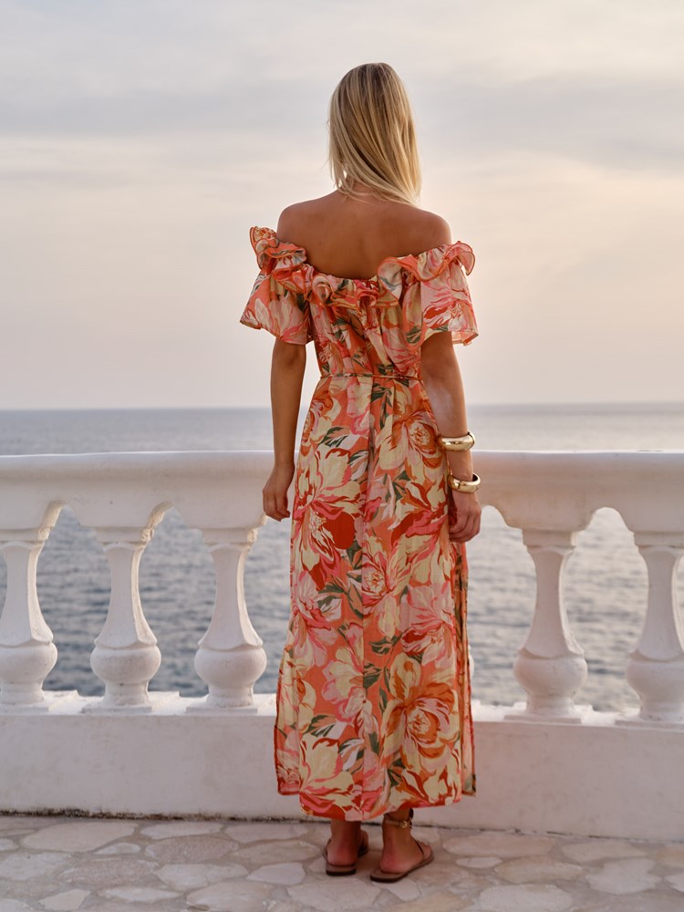 Load image into Gallery viewer, Fate &amp; Becker Womens Cosima Floral Midi Dress - Petal
