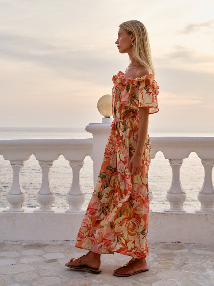 Load image into Gallery viewer, Fate &amp; Becker Womens Cosima Floral Midi Dress - Petal
