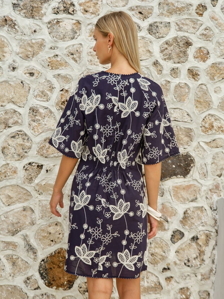Load image into Gallery viewer, Fate &amp; Becker Womens Indira Mini Dress - Navy
