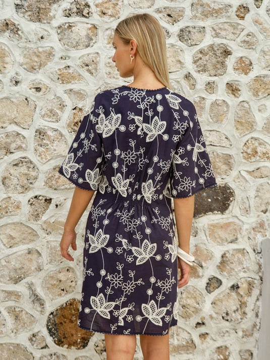 Fate & Becker Womens Indira Mini Dress - Navy
