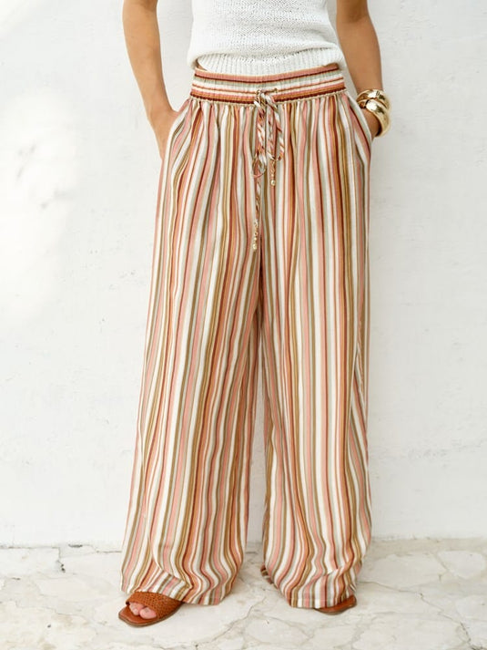 Fate & Becker Womens Elysia Pant - Sandbar Stripe