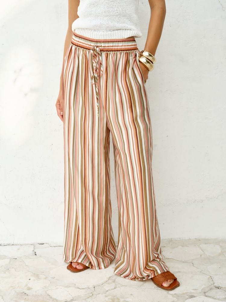 Load image into Gallery viewer, Fate &amp; Becker Womens Elysia Pant - Sandbar Stripe

