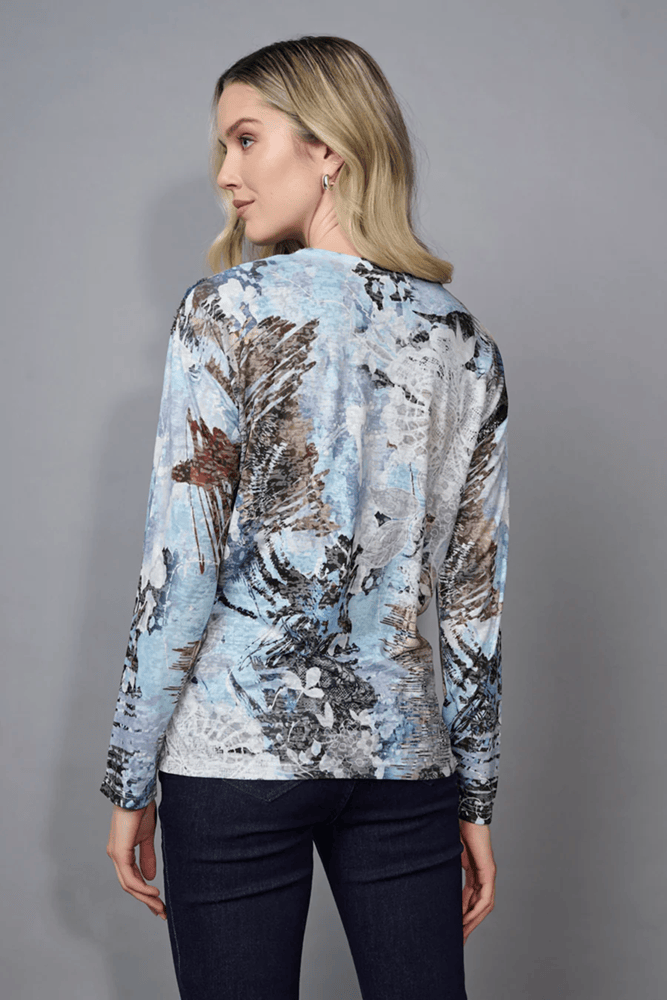 Load image into Gallery viewer, Picadilly Womens Crew Neck Printed Top
