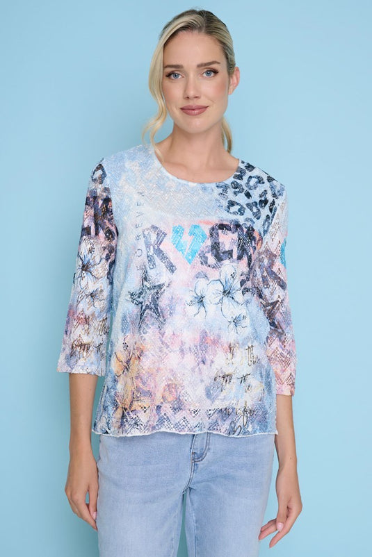 Picadilly Womens Printed Top