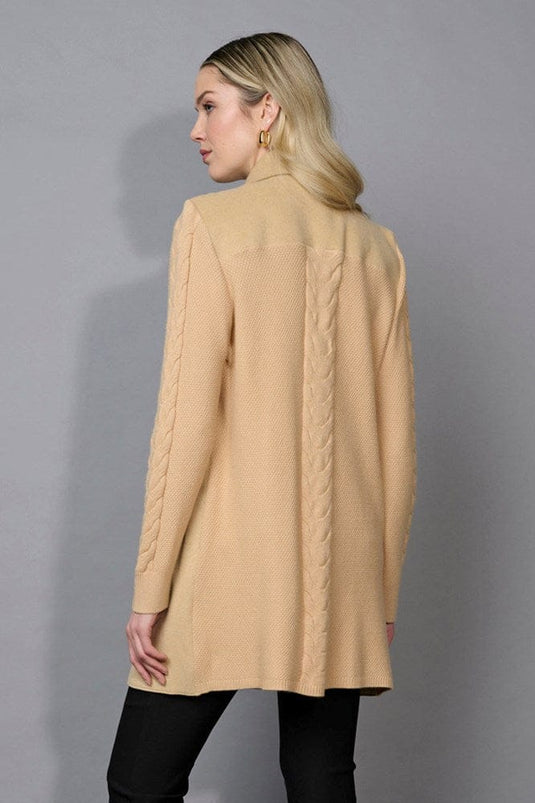 Picadilly Womens Sweater-Trimmed Jacket