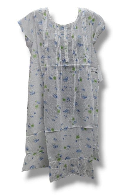 French Country Womens Nightie Cap 105 Bluebell Dot