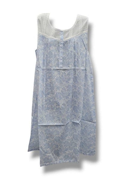 French Country Womens Nightie Short Sleeve 105 Banksia Blue