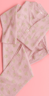 French Country Womens Long Sleeve Ankle Calico Roses