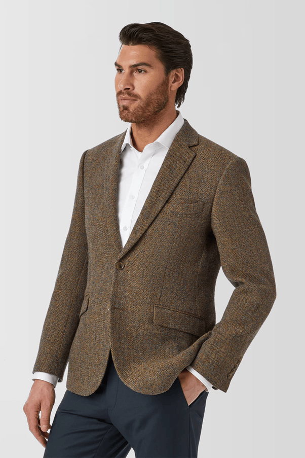 Load image into Gallery viewer, Cambridge Men's Harris Tweed Jacket - Tobacco
