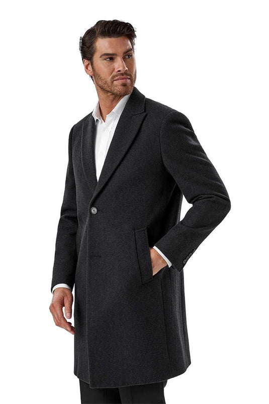 Cambridge Nottingham Modern Fit Coat In Charcoal