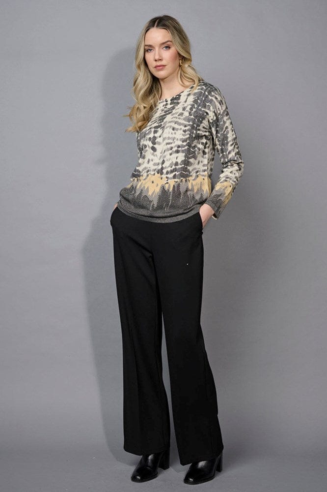 Load image into Gallery viewer, Picadilly Womens 3/4 Sleeve Printed Sweater Top
