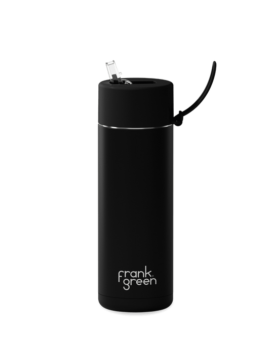 Frank Green 20oz Ceramic Reusable Bottle with Straw Lid - Midnight