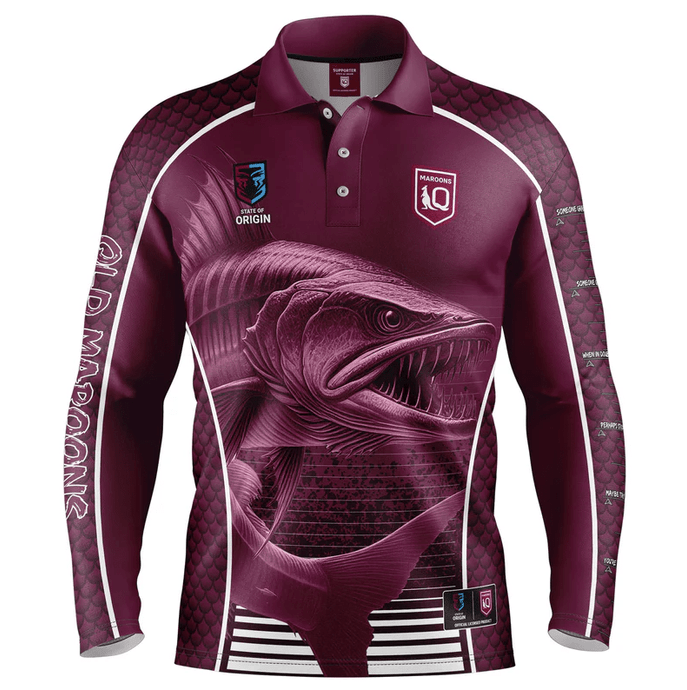 NRL Barracuda Fishing Shirt QLD State of Origin