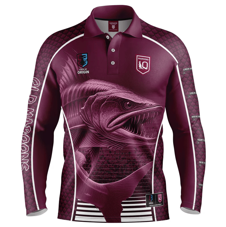 Load image into Gallery viewer, NRL Barracuda Fishing Shirt QLD State of Origin
