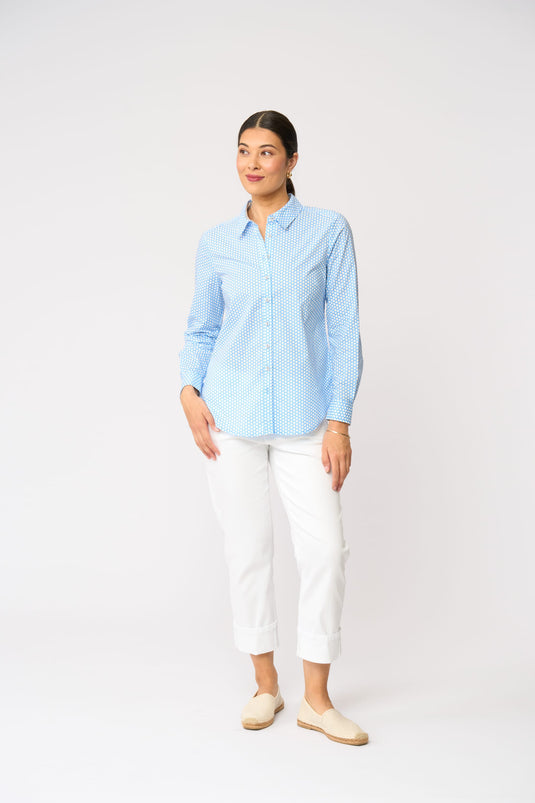 Foil Womens All Class Shirt - Dot It Blue