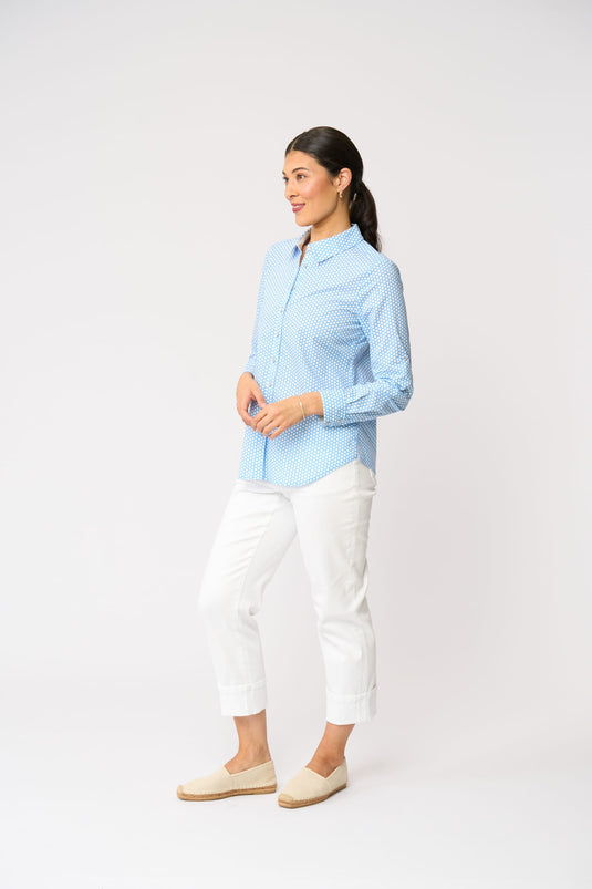 Foil Womens All Class Shirt - Dot It Blue