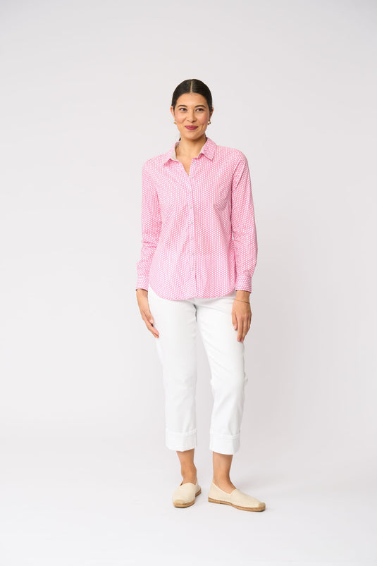 Foil Womens All Class Shirt - Dot It Pink