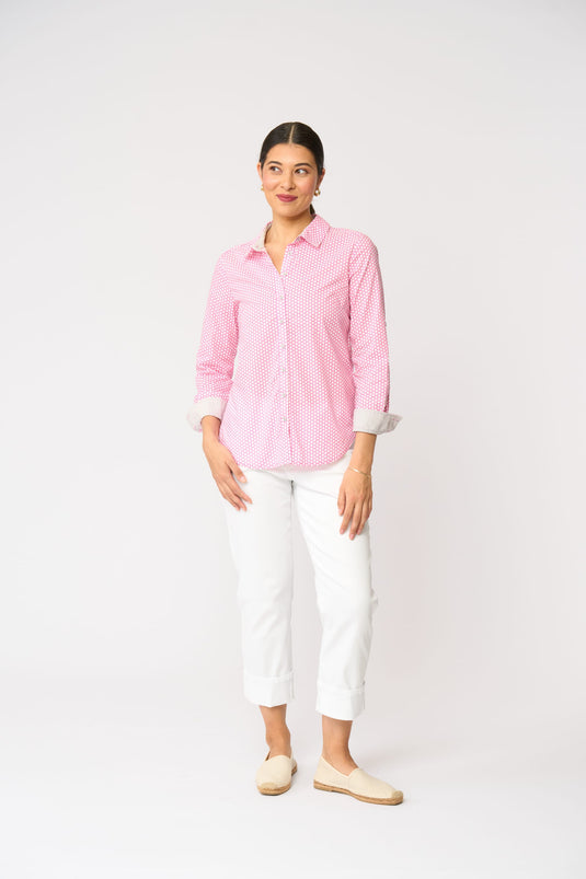 Foil Womens All Class Shirt - Dot It Pink