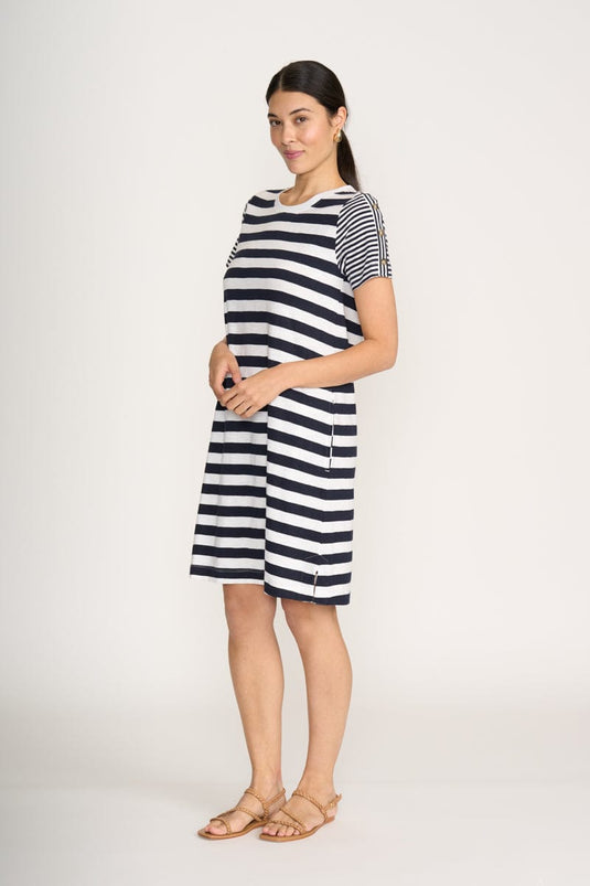 Foil Womens Worth The Hype Dress - Stripe Mix