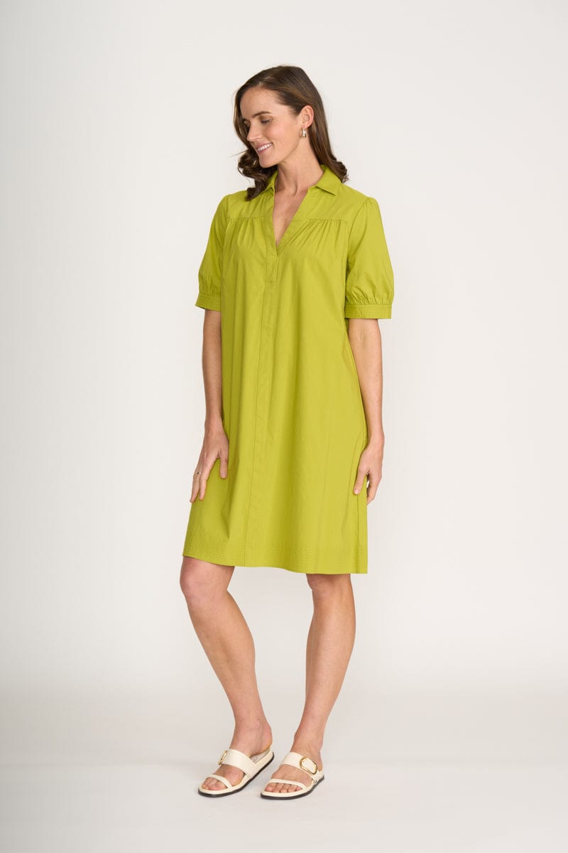 Load image into Gallery viewer, Foil Womens That&#39;s The Spirit Dress - Chartreuse
