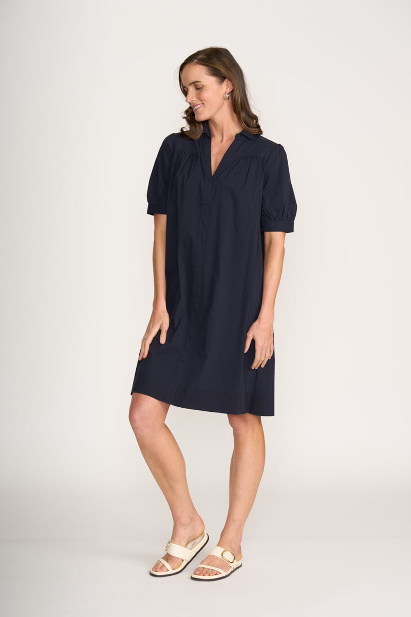 Load image into Gallery viewer, Foil Womens That&#39;s The Spirit Dress - True Navy
