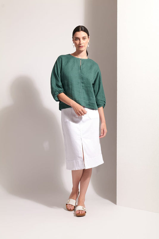 Foil Womens Jean Queen Skirt - White
