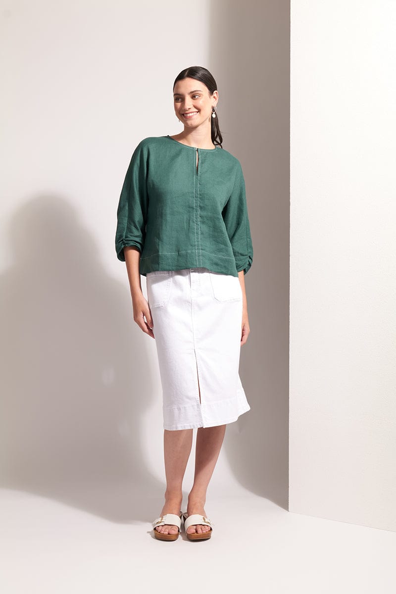 Load image into Gallery viewer, Foil Womens Jean Queen Skirt - White
