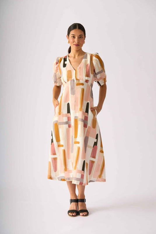 Foil Womens Empire-ly Yours Dress - Block Art