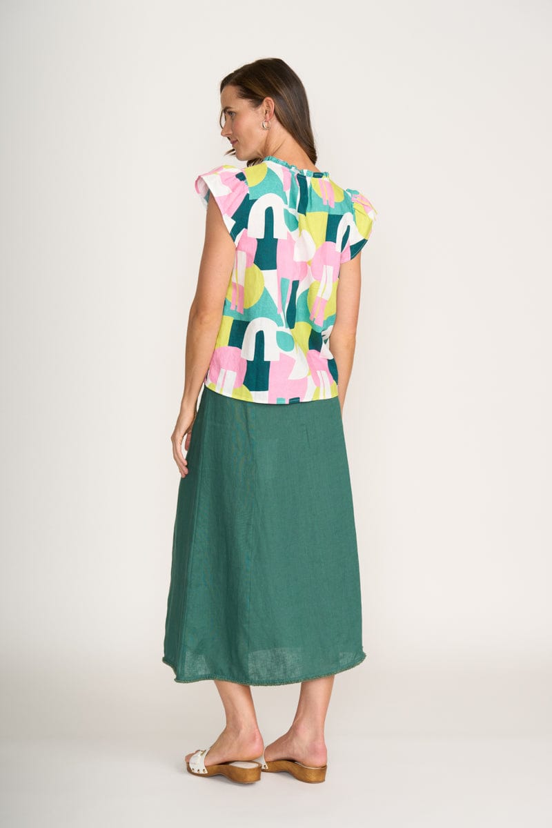 Load image into Gallery viewer, Foil Womens As A Button Top - Spectrum
