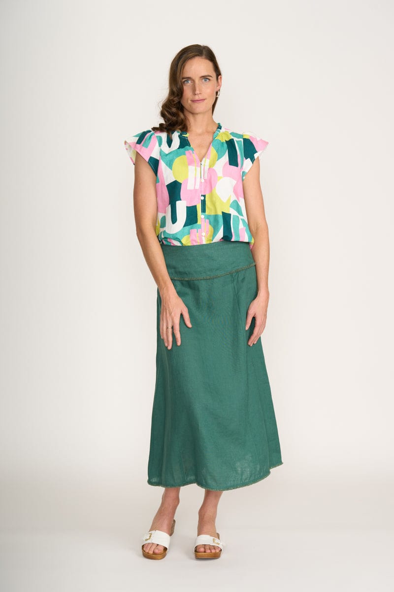 Load image into Gallery viewer, Foil Womens As A Button Top - Spectrum
