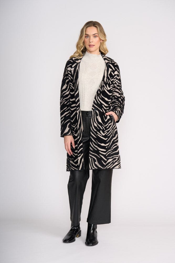 Load image into Gallery viewer, Foil Womens Lash Queen Coat - Zebra
