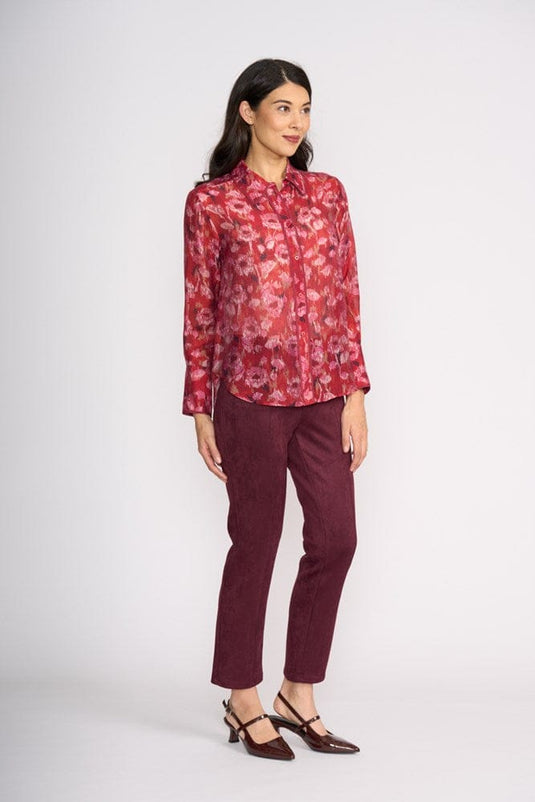 Foil Womens Pipe Up Shirt - Winter Blooms