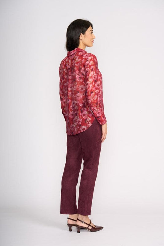 Foil Womens Pipe Up Shirt - Winter Blooms