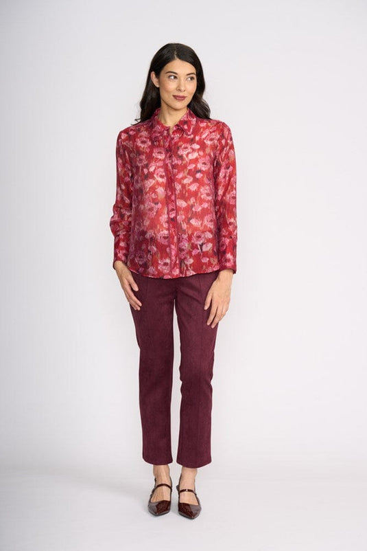 Foil Womens Pipe Up Shirt - Winter Blooms