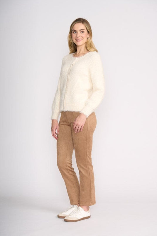 Foil Womens Fluffin' Cute Reversible Cardigan - Porcelain