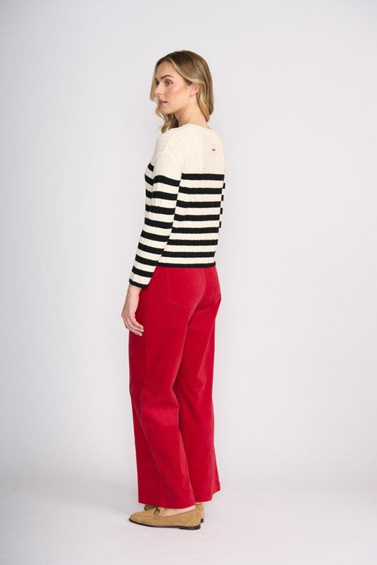 Foil Womens Twist of Fate Sweater - Vanilla Stripe