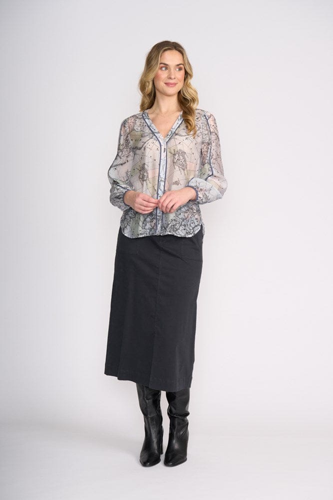 Load image into Gallery viewer, Foil Womens Suave Operator Skirt - Deep Indigo
