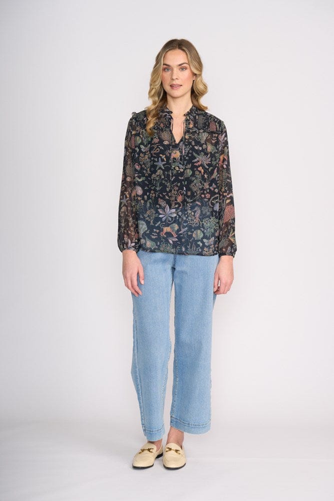 Load image into Gallery viewer, Foil Womens Stepping Out Blouse - Narnia
