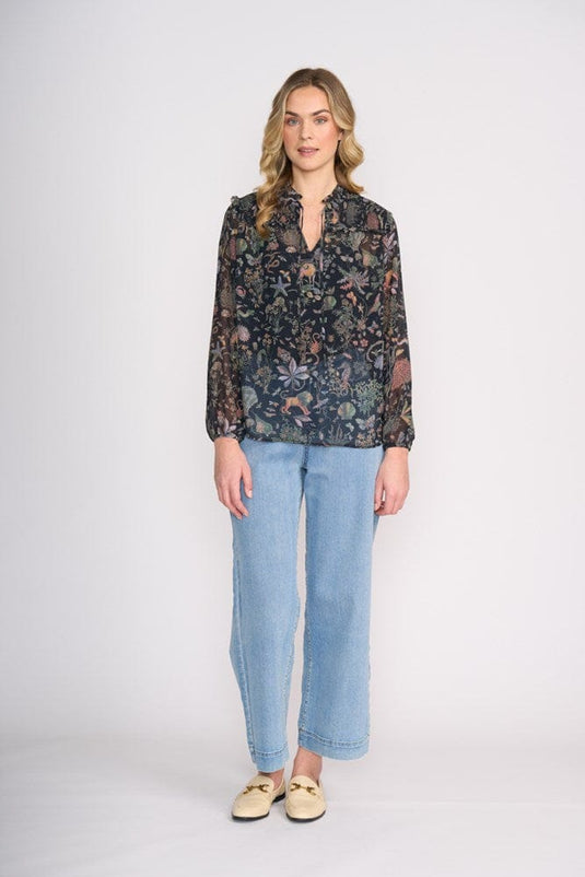 Foil Womens Stepping Out Blouse - Narnia