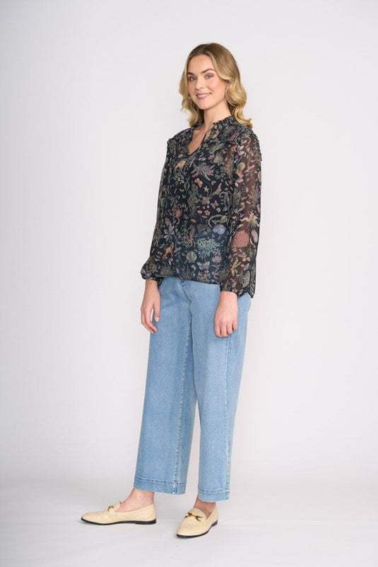 Foil Womens Stepping Out Blouse - Narnia