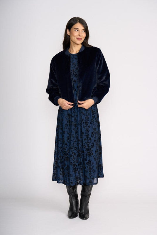 Foil Womens Fur Sure Jacket - Midnight