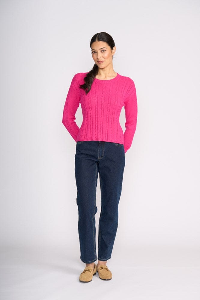 Load image into Gallery viewer, Foil Womens Twist of Fate Sweater - Electric Fuchsia
