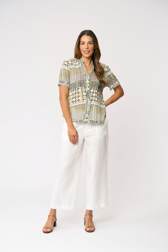 Foil Womens Crushing It Cap Sleeve Shirt