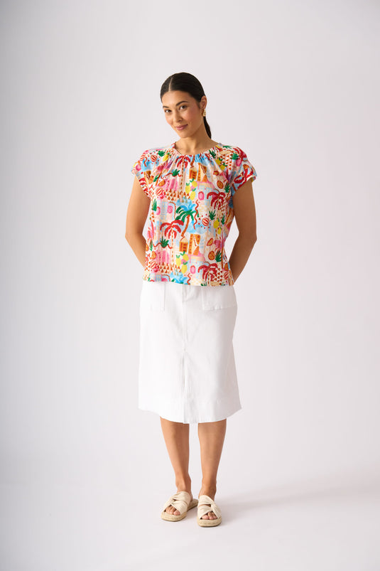 Foil Womens Queenie Skirt - White